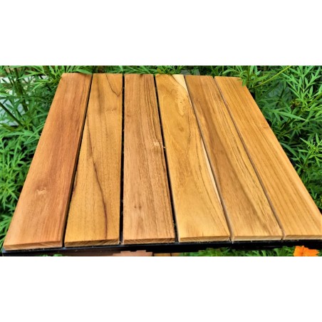 Dřevěné teakové dlaždice "Indonesia", 30x30x2,4 cm, 1 ks